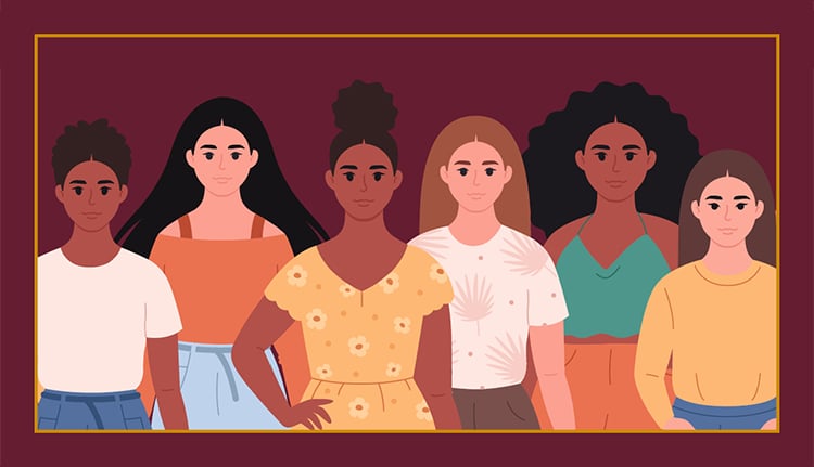 Animated image of multiple women.